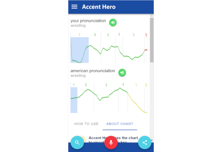Accent Hero screenshot: New phoneme-quality-evaluation and pitch-detection deep-learning algorithms
